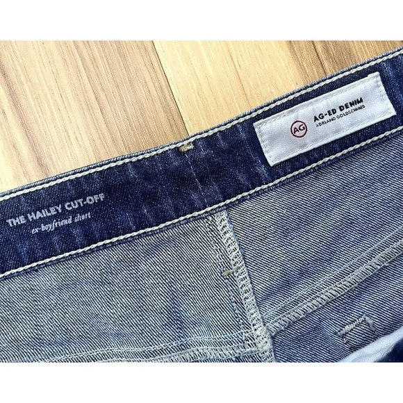AG Adriano Goldschmied The Hailey Cut Off Denim Shorts 33 New - Picture 5 of 7